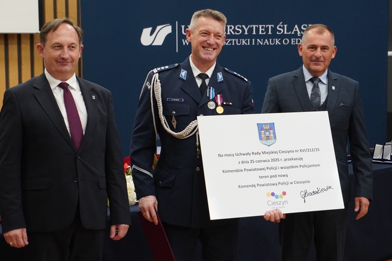 Święto Policji i przekazanie terenu pod nową Komendę Powiatową Policji w Cieszynie